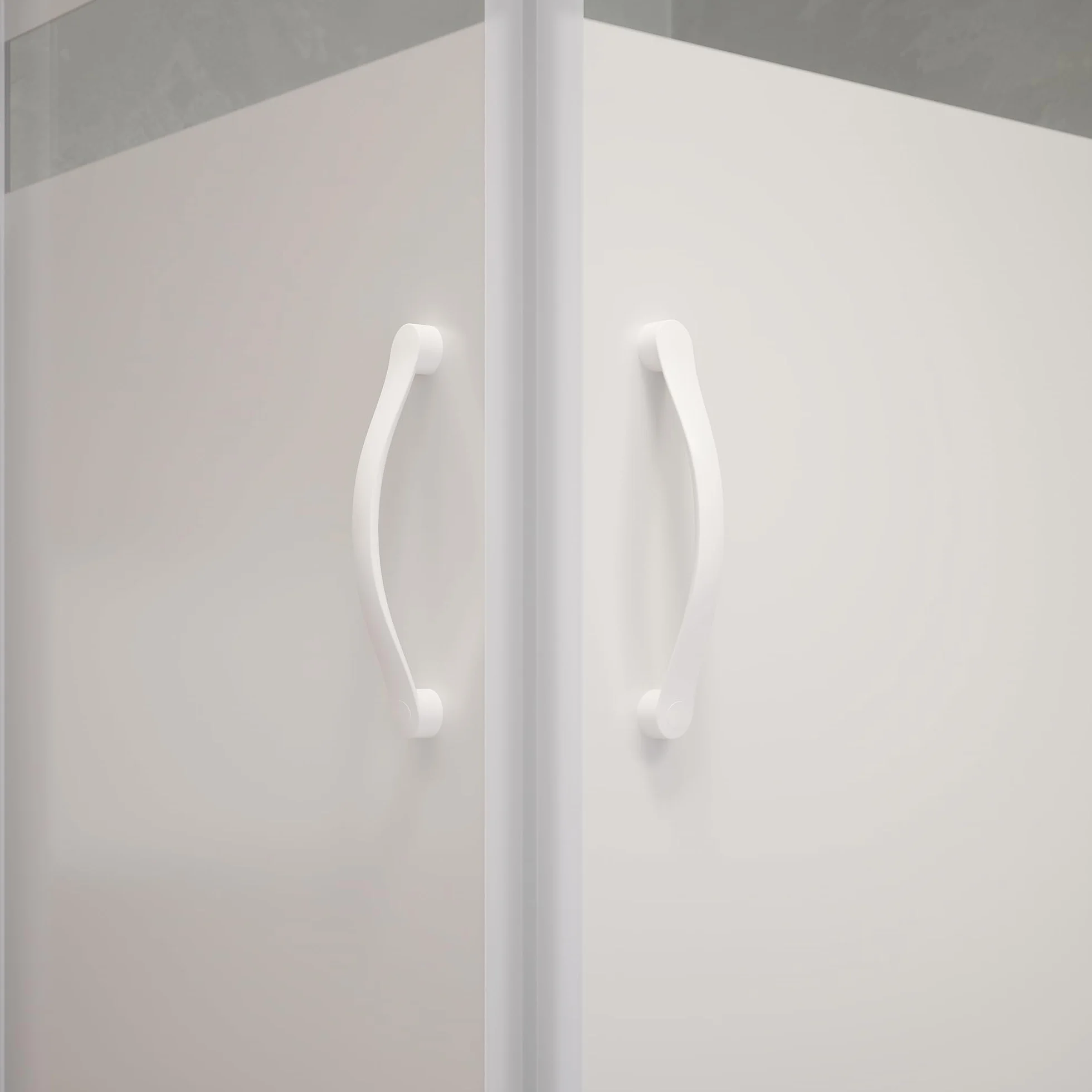Box Doccia Angolare 75x75 cm Vetro Serigrafato 4 mm Profili Bianchi h185cm Grenada