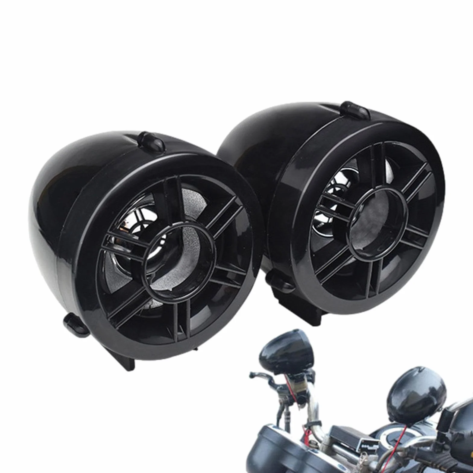 audio per moto, altoparlanti impermeabili per moto, altoparlanti stereo da 10,2 cm, amplificatore AUX MP3 integrato classe D da 300 Watt, adatto per manubri da 1 a 1,25 pollici