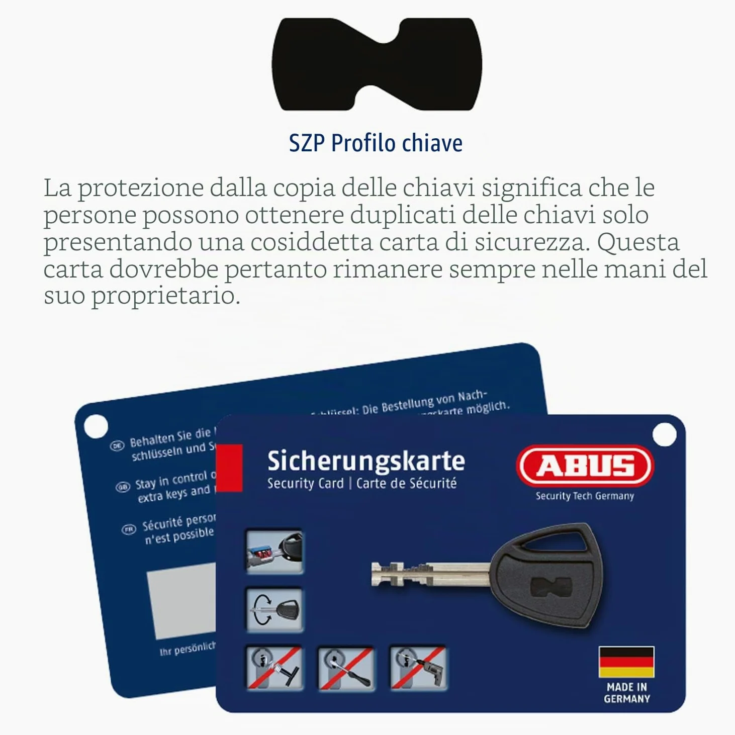 ABUS Lucchetto in Granito 37ST/55#SZP in Acciaio Inox - Per Uso Esterno - Con Scheda di Sicurezza e Cilindro a Disco Plus - Livello di Sicurezza 10 - Blu/Argento