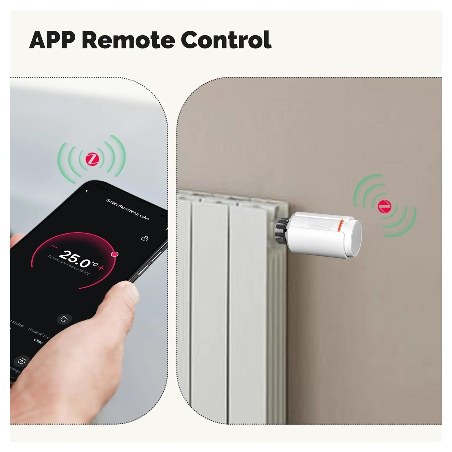 Valvola Termostatica For Radiatore Smart TRV Supporto Programmabile App Regolatore Di Temperatura Remoto Regolazione Automatica(4 Pcs)