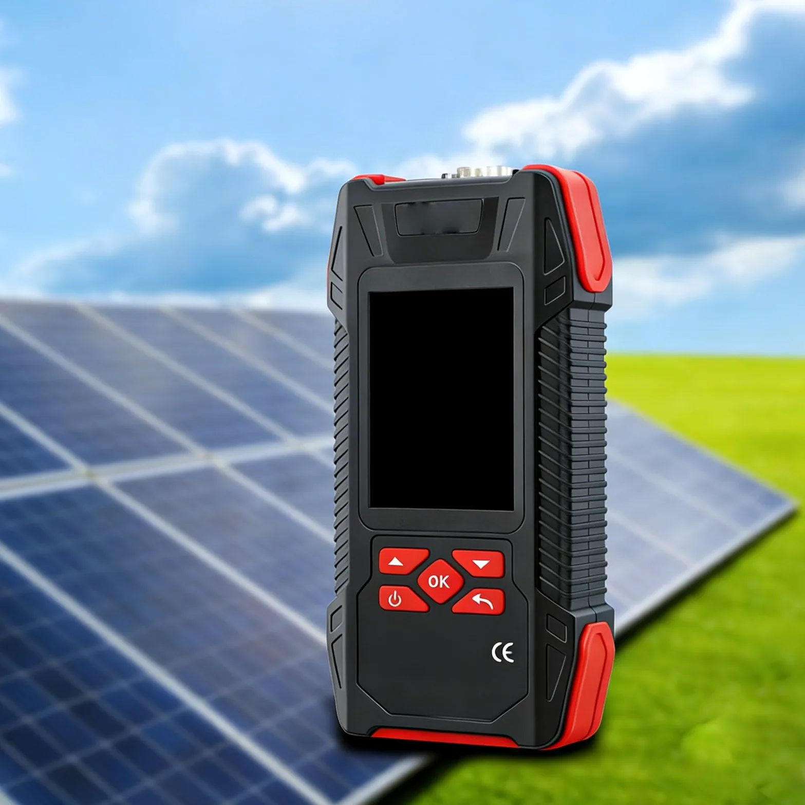 Cocoarm Tester per Pannelli Solari 2000W, Multimetro Fotovoltaico a Pannelli MPPT con LCD da 3,2 Pollici per Tensione a Circuito Aperto, Strumento Utilità