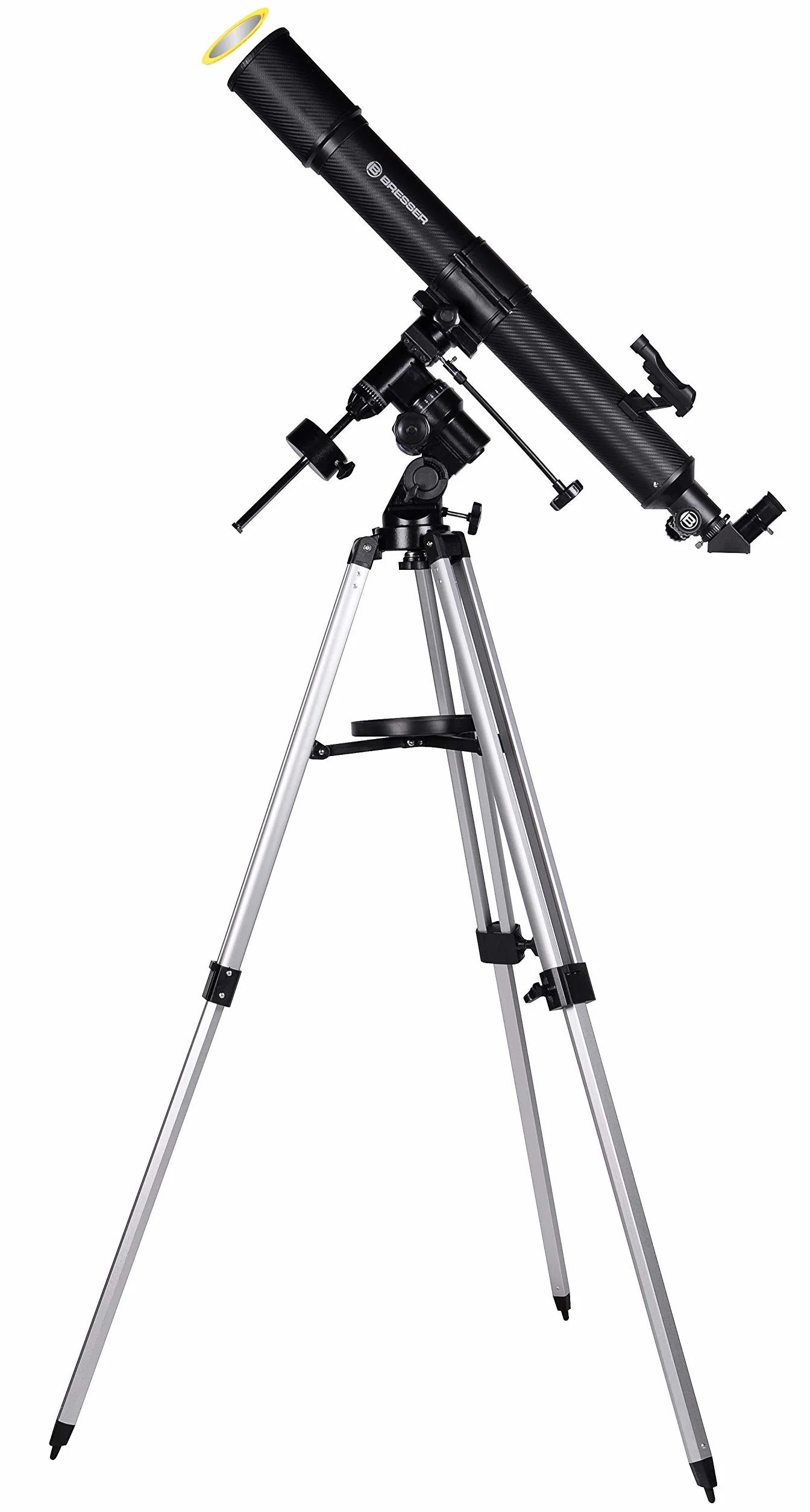 Bresser Telescopio rifrattore Quasar EQ 80/900 con adattatore per smartphone