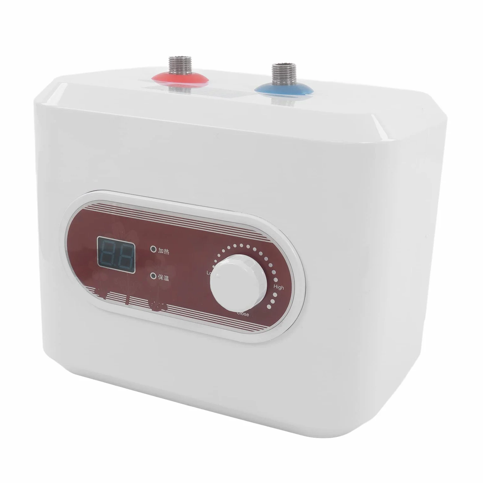 Fdit Scaldabagno Elettrico 8L, Mini Boiler con Controllo della Temperatura, | Riscaldamento in Acciaio Inox 316, Scocca ABS, 30-65℃, 0,02 MPa, Uso Domestico Compatto