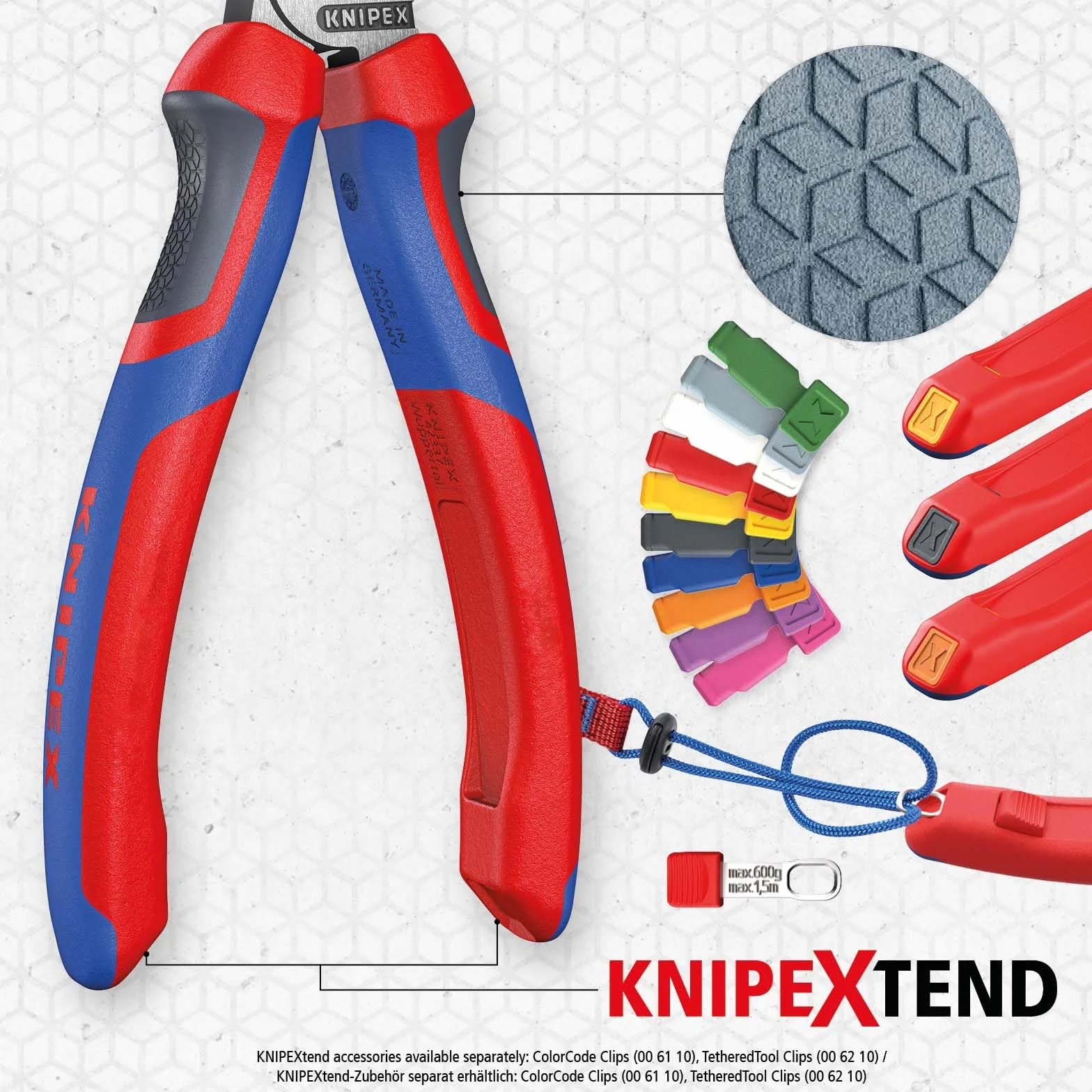 KNIPEX Pinza per meccanica becchi mezzotondi con tronchese 200 mm 26 12 200