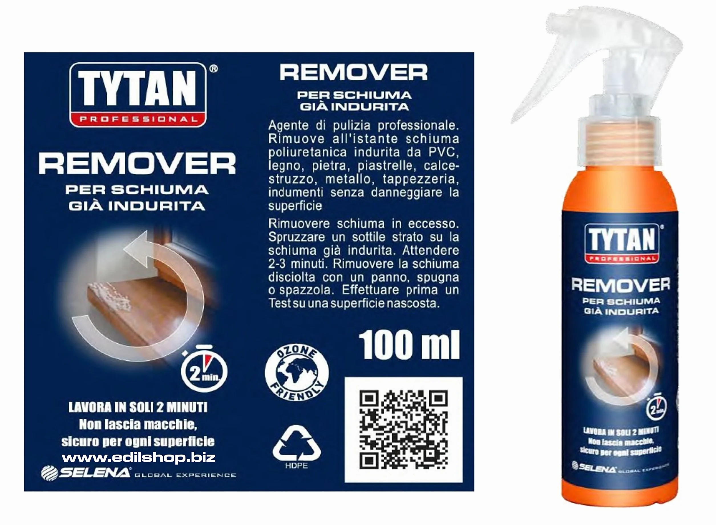 Tytan Pulitore per schiuma poliuretanica indurita Remover 100 ml
