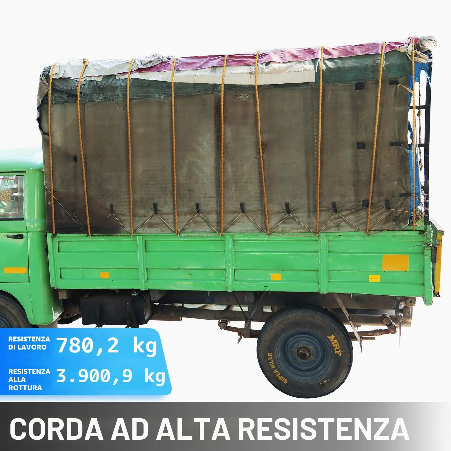 VEVOR Corda in poliestere a doppia treccia da 14 mm 61 m di corda in nylon, corda in nylon ad alta resistenza per potatori, giardinieri, marinai e attività quotidiane