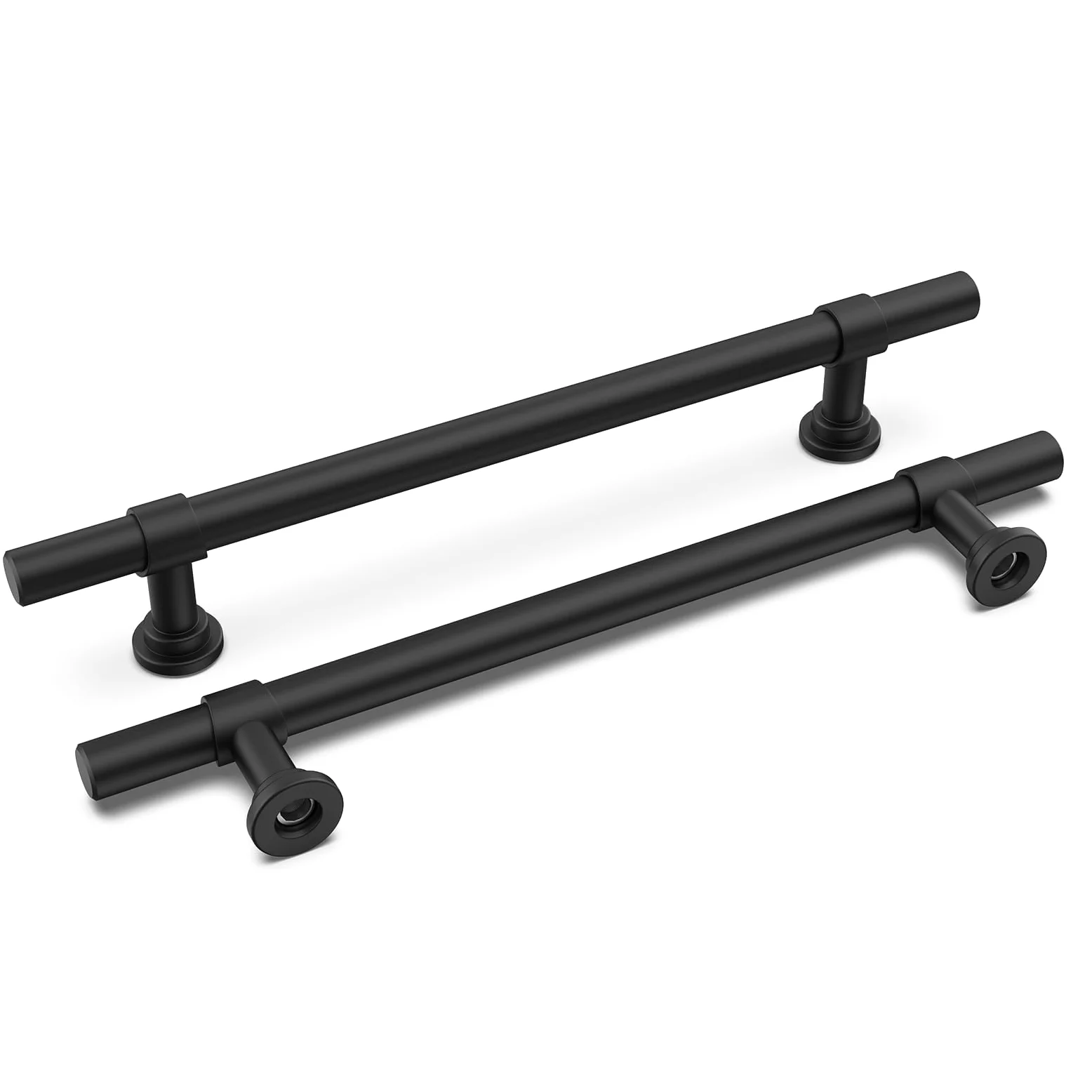 LONTON - Maniglie per mobili da cucina, 15 pezzi, colore nero, 160 mm, distanza tra i fori