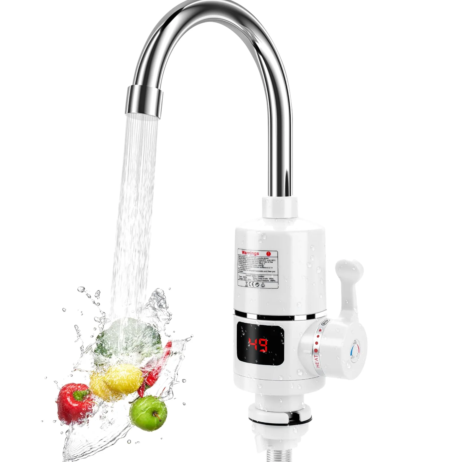 Scaldabagno elettrico Ta 220V 3000W Cucina Giardino Bagno Soggiorno Camino Ta