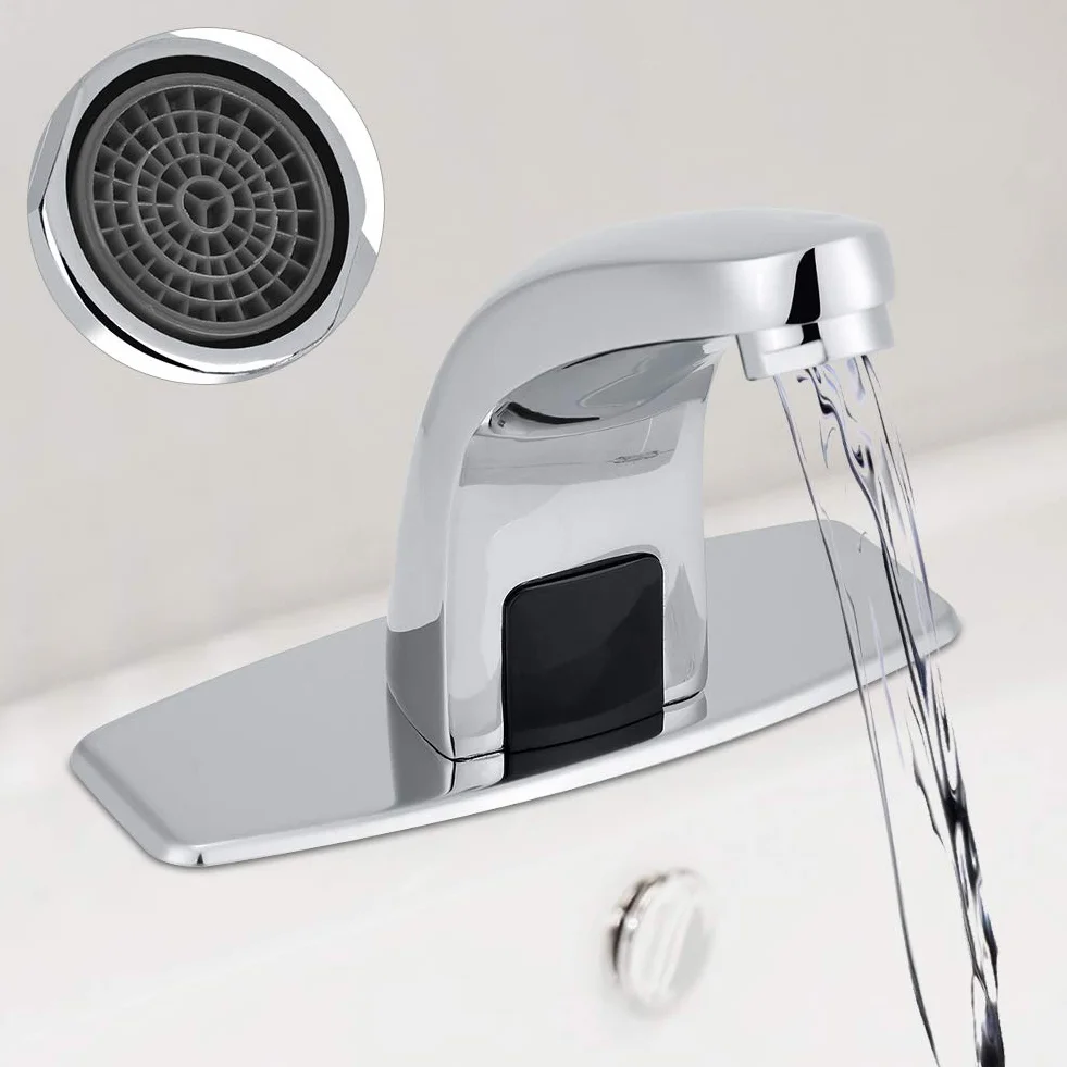 Rubinetto Automatico a Infrarossi per Lavandino Bagno con Scatola di Controllo