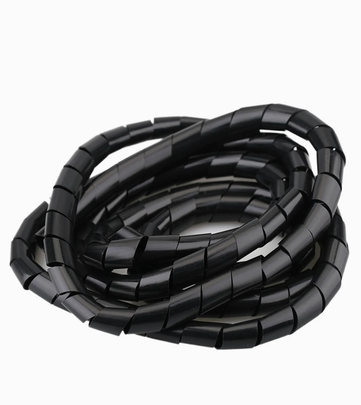 Manicotto per cavo a spirale, 3 metri, guaina protettiva per tubo di avvolgimento da 3 mm, 4 mm, 5 mm, 6 mm, 8 mm, 10 mm, nero (ID6 mm, nero, 3 metri)