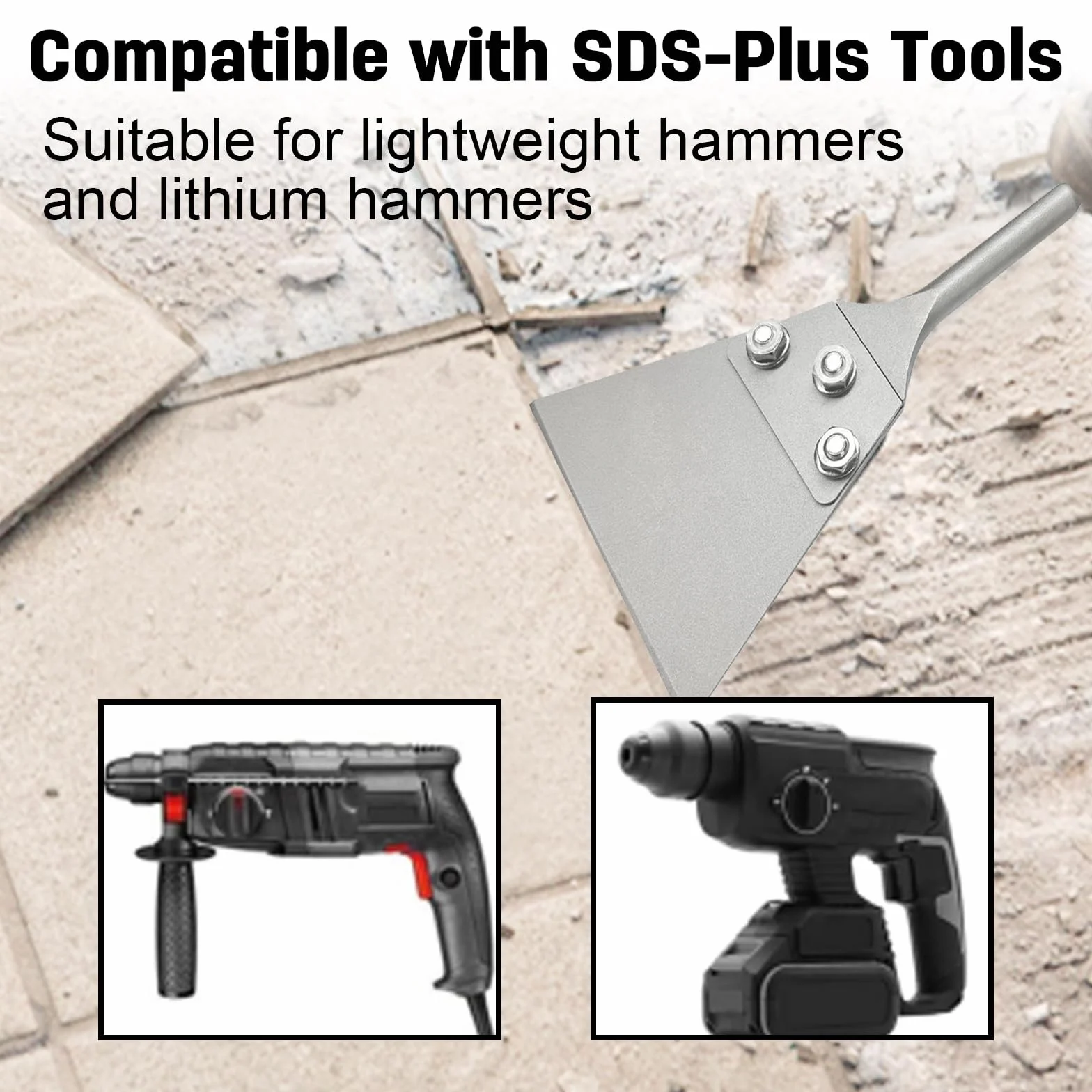 Raschietto per pavimenti SDS Plus 12,7x25,4 cm rimozione piastrelle scalpello trapano percussione