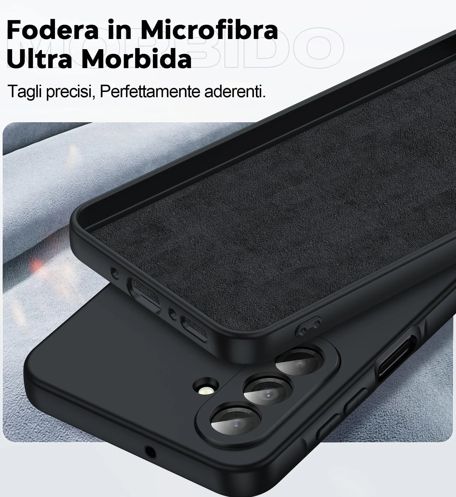 LeYi Cover per Samsung A26 5G con 2 Pezzi Vetro Temperato, Custodia Morbida Silicone Liquida TPU Protettivo Ultra Slim Antiurto, Case con Protezione Fotocamera per Samsung Galaxy A 26
