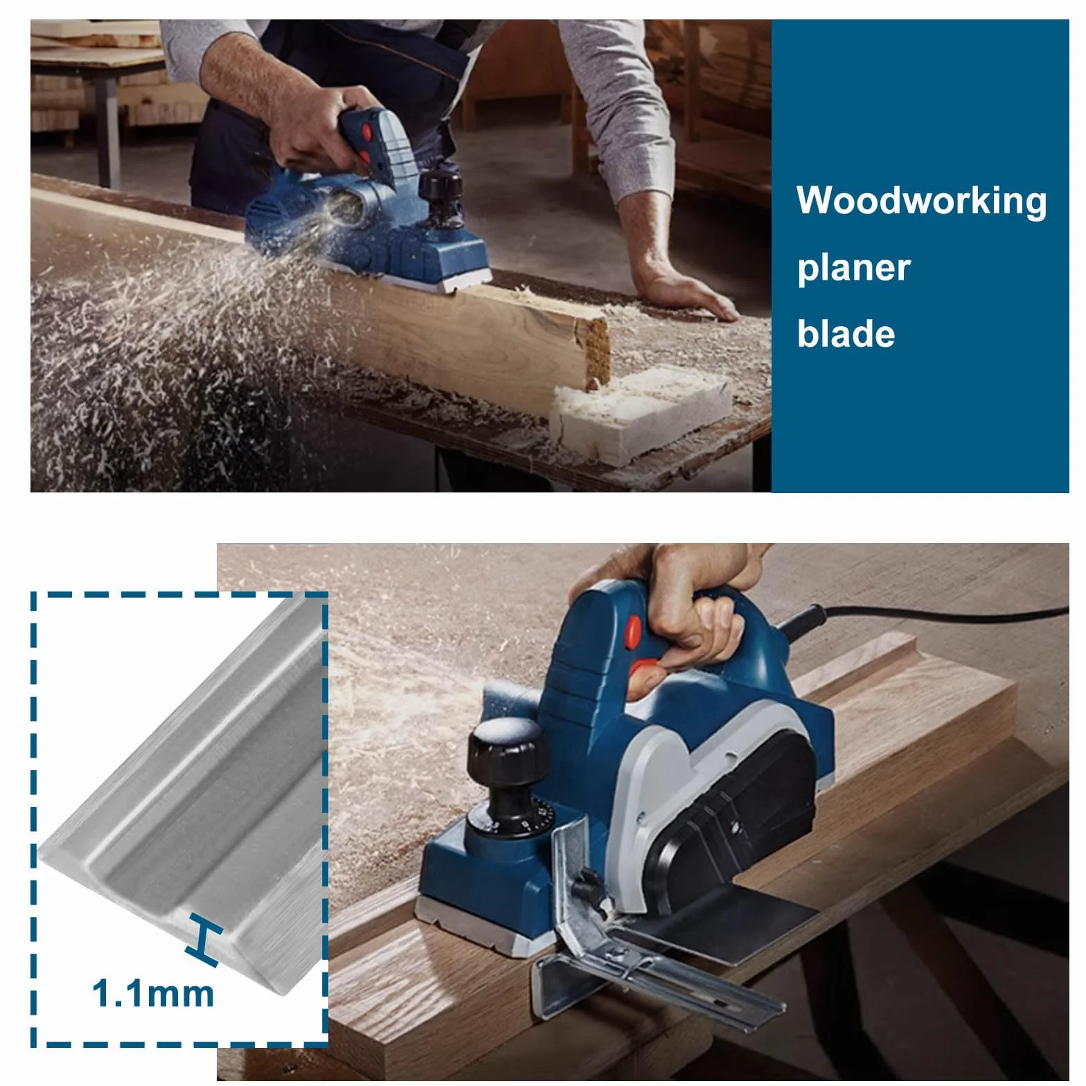 Lame Per Piallatrice In Acciaio Ad Alta Velocità 82x5.5x1.1mm Compatibile Con Bosch PHO 20-82, PHO 100, GHO 40-82 C