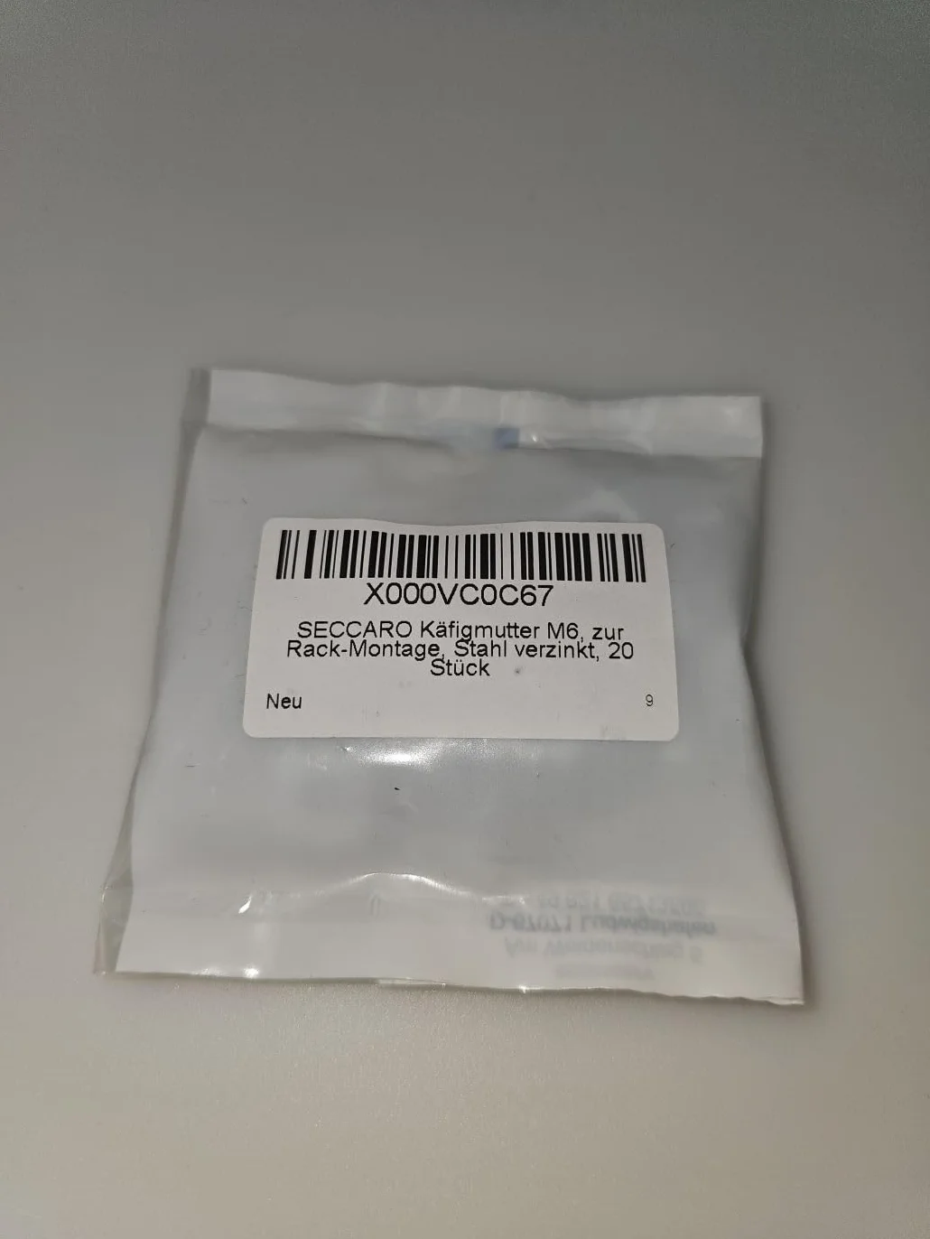 SECCARO Dado a gabbia M6, acciaio zincato, 20 sztuk