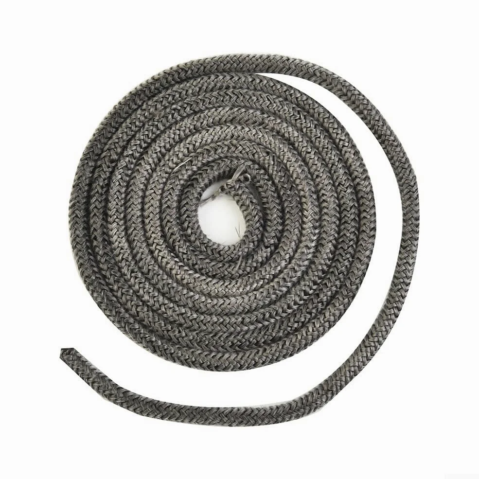 Corda resistente al calore, Guarnizione for porta della stufa a legna in corda di fibra vetro nera 6-8 mm diametro 2 m lunghezza(8mm)