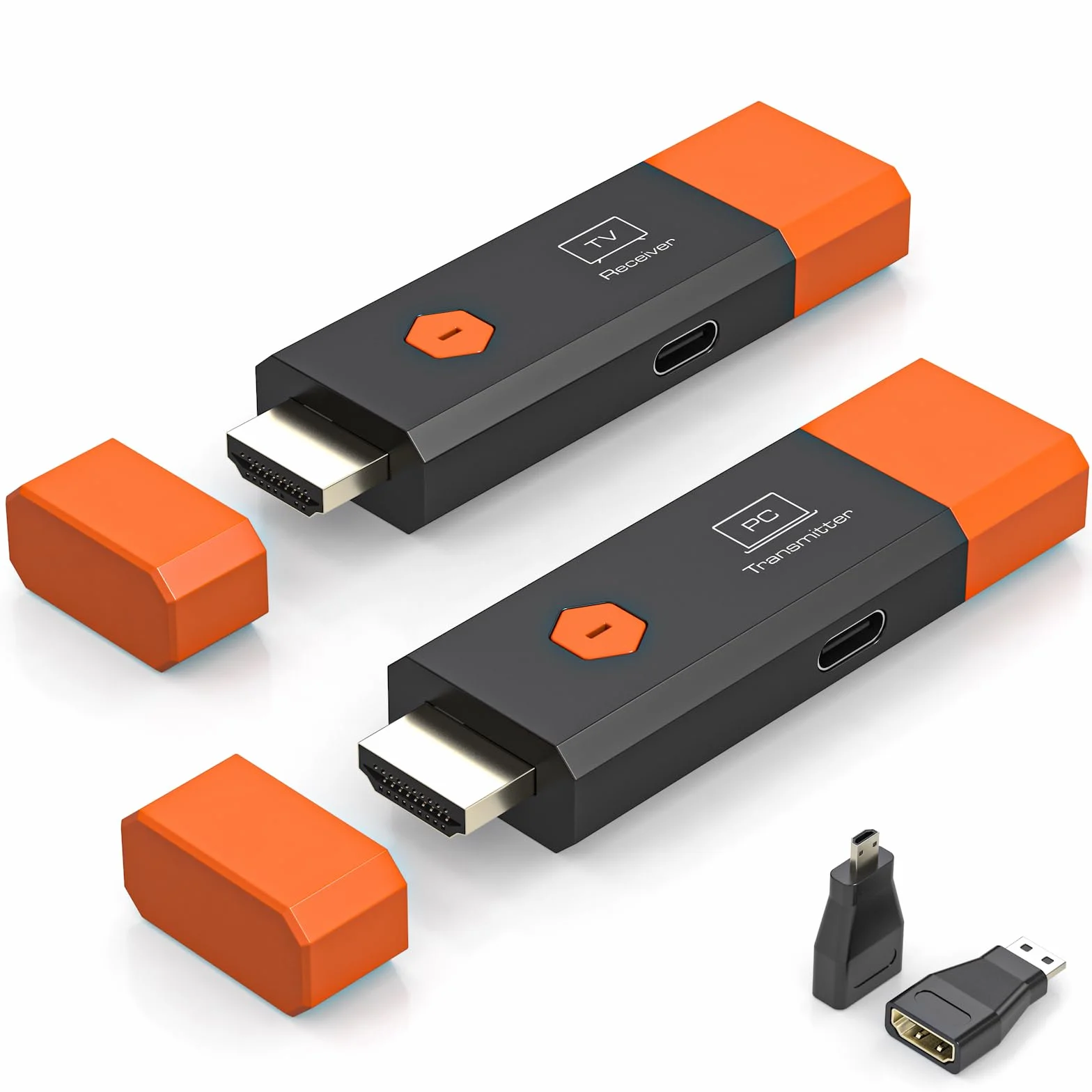 Trasmettitore & Ricevitore HDMI Wireless 4K – 5.8G Doppia Banda, 150 m, Multi Display (1 RX), LED, Plug & Play, Ingresso 4K Uscita 1080p con EDID (1pcs)
