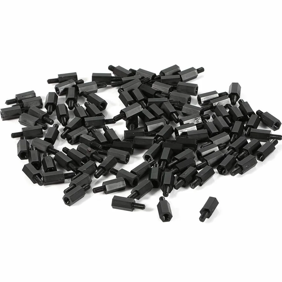 Dadi in Nylon M3 Maschio Femmina Distanziatore Esagonale 10 mm 6 mm Confezione 100 Nero