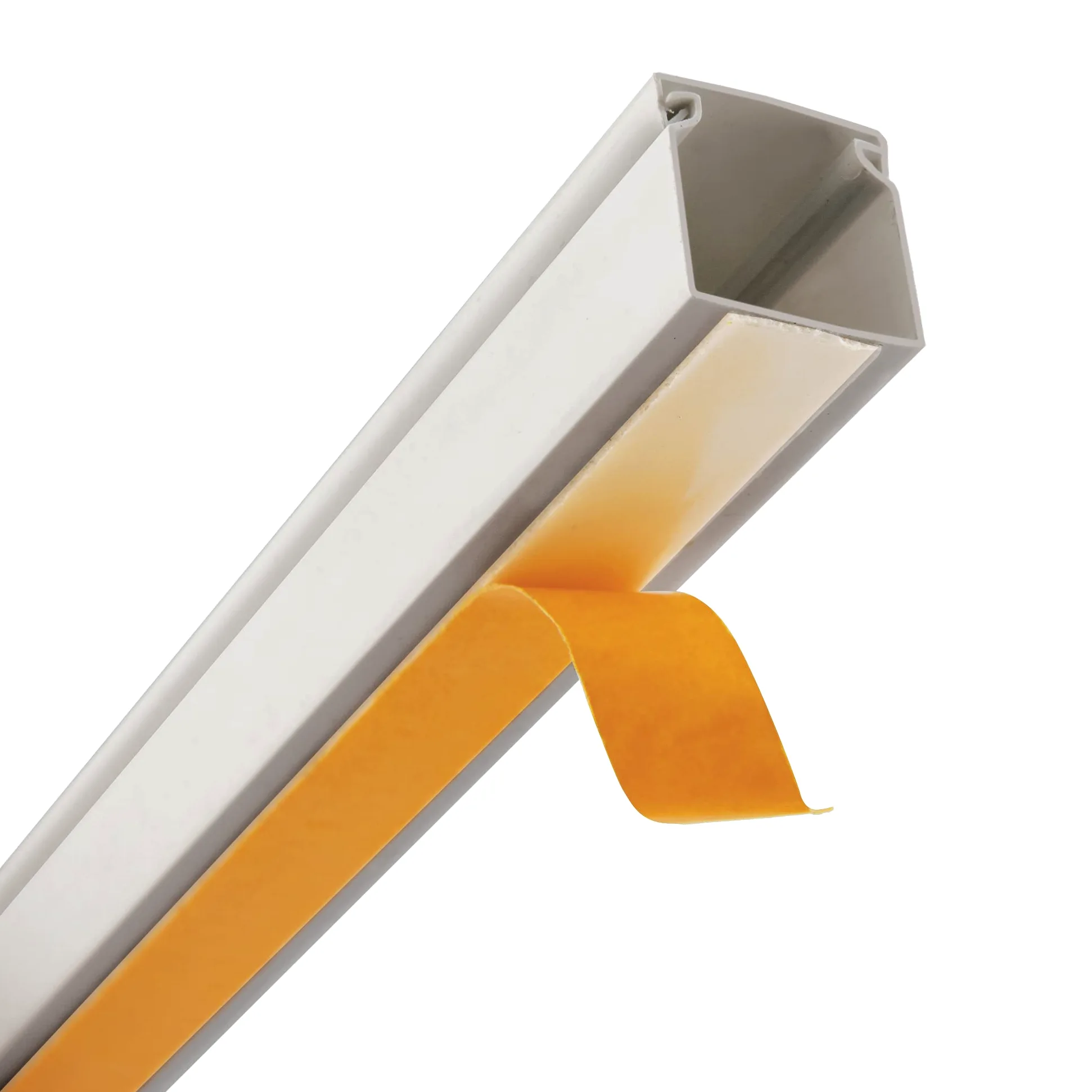 LION Electric Canalina per cavi bianca, autoadesiva, 25 x 25 mm, 12 x 1 m, passacavi per nascondere cavi, con nastro adesivo in schiuma, per scrivania, parete, pavimento