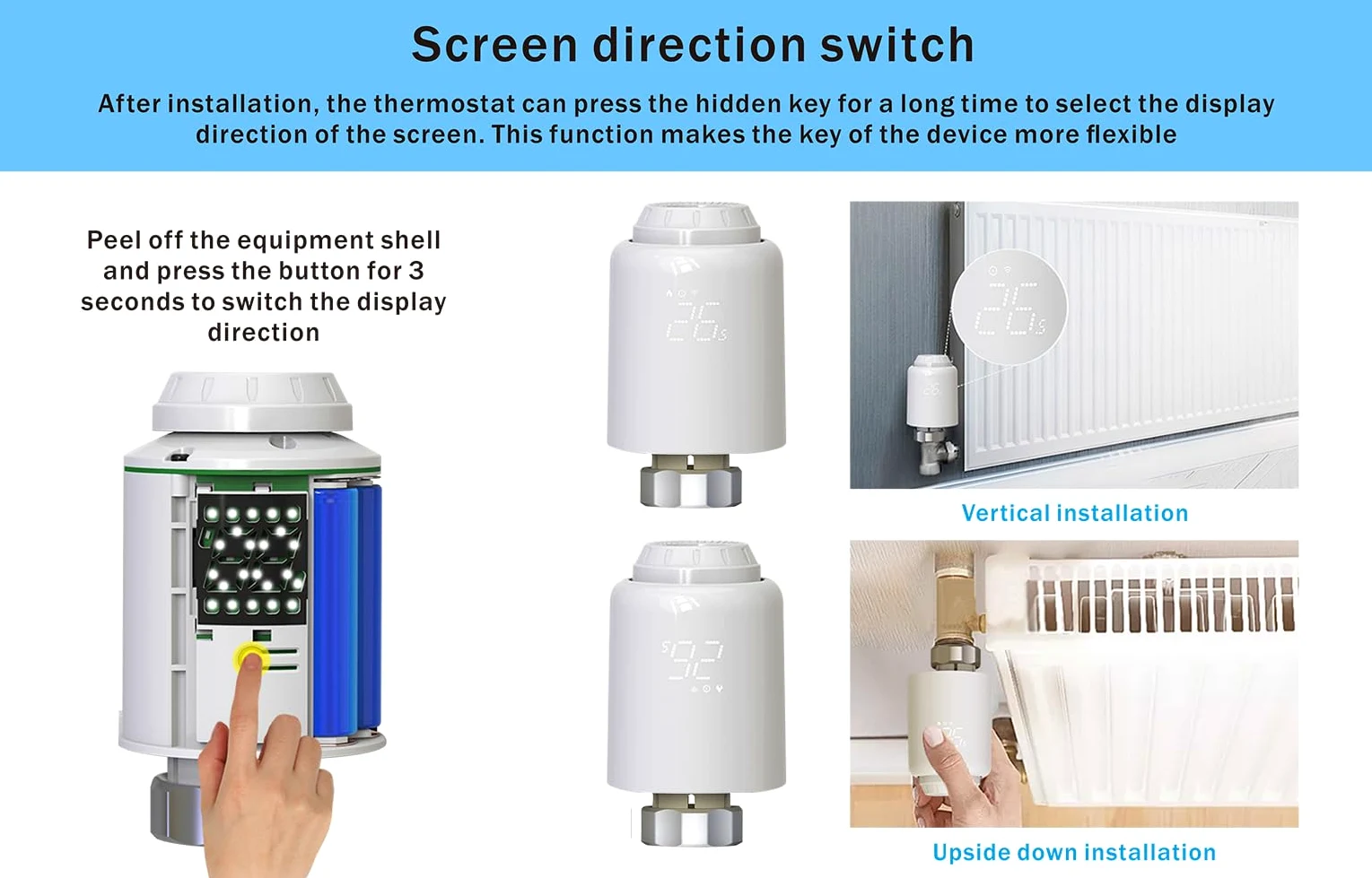 Zigbee Smart Thermostatic Radiator Valve, Supporta il controllo remoto tramite app smart life