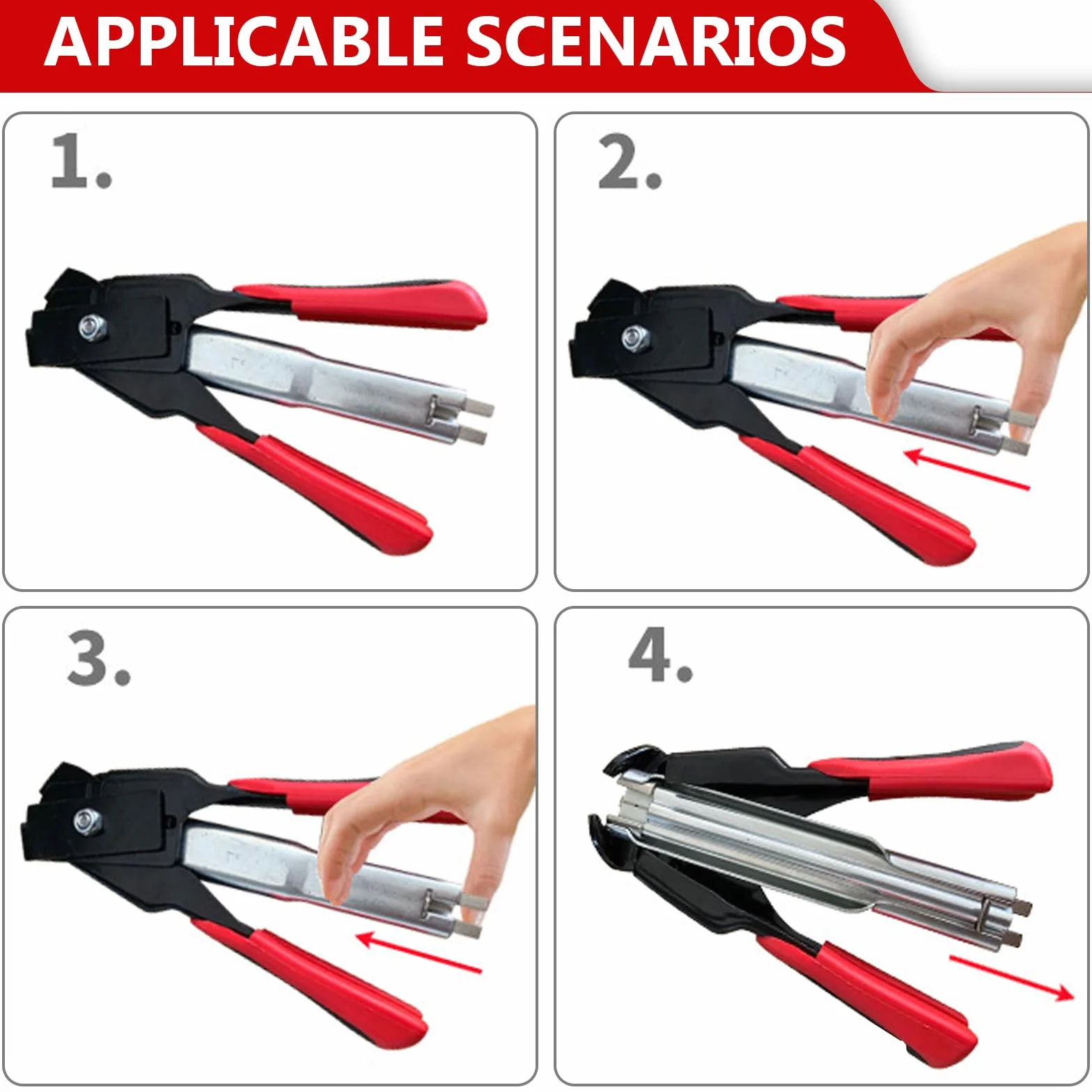 Hog Ring Pliers Set with 500 Rings, Automatic Fence Tool, Sausage Clipper, Animal Cage Secure Ring Pliers