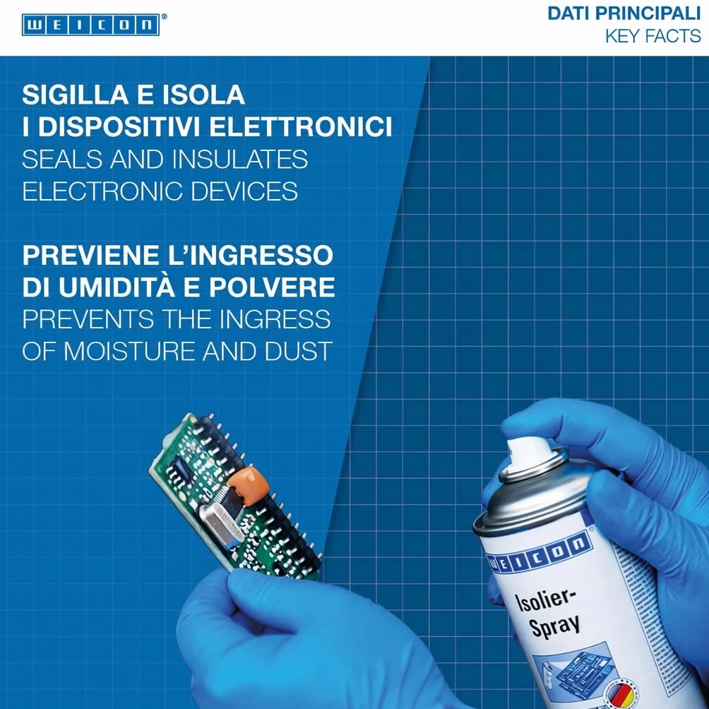 WEICON Spray Isolante 400 ml, Lacca Isolante a Base di Resina Acrilica