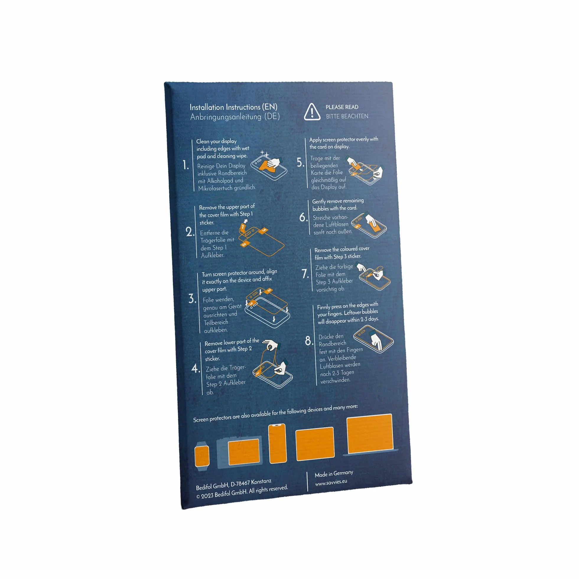 savvies 4 Pezzi Full-Screen Pellicola Protettiva per Blink Video Doorbell Full Cover Pellicola Copertura [Trasparente, 3D Curved, Proteggi Schermo]