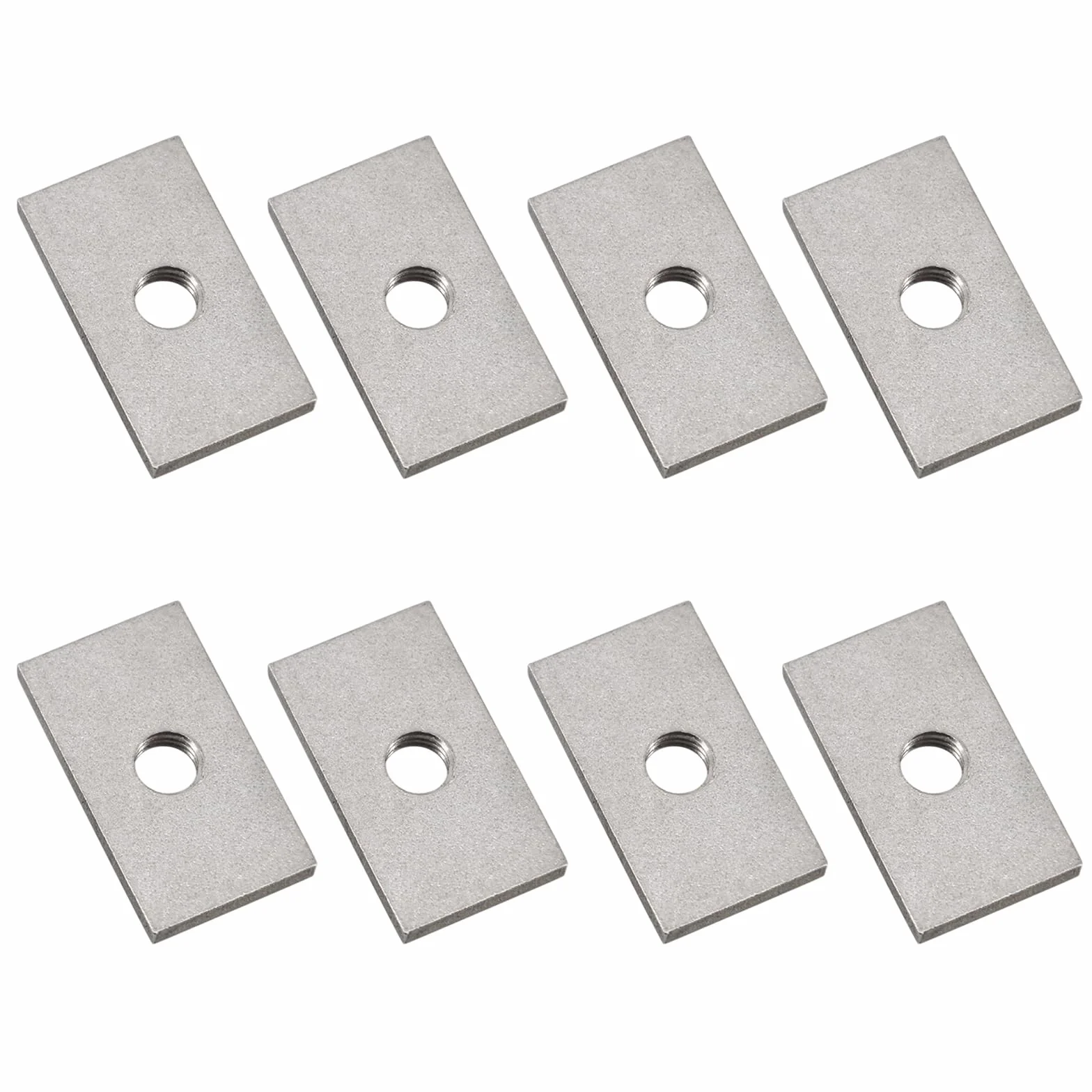 Nakrętki kwadratowe M8 ze stali nierdzewnej 304, 30x20x5 mm, 8 szt.