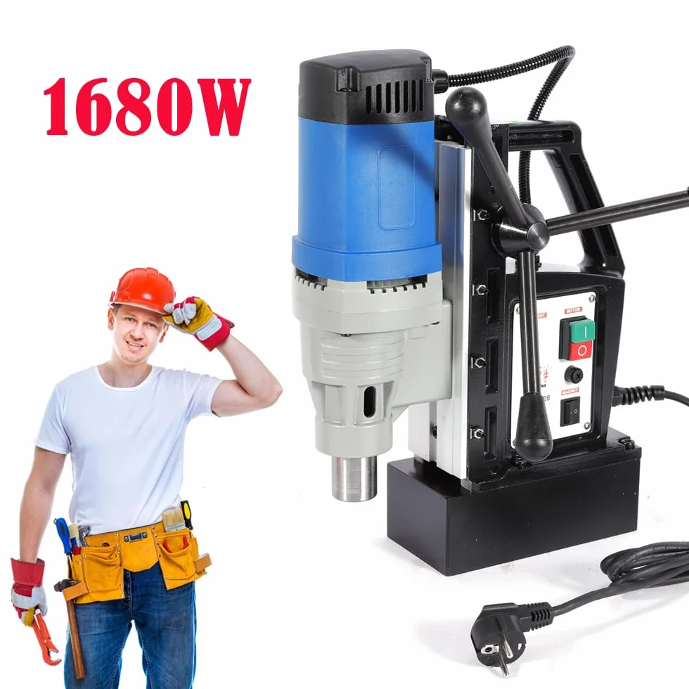 Trapano Magnetico 1680 W Carotatrice Fresatrice Colonna 3-28mm 300 RPM