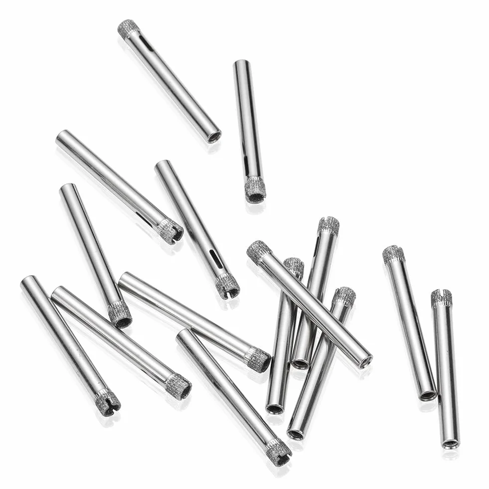 Punte di Trapano Diamantate Ø6mm 15 pezzi per Vetro Ceramica Piastrelle