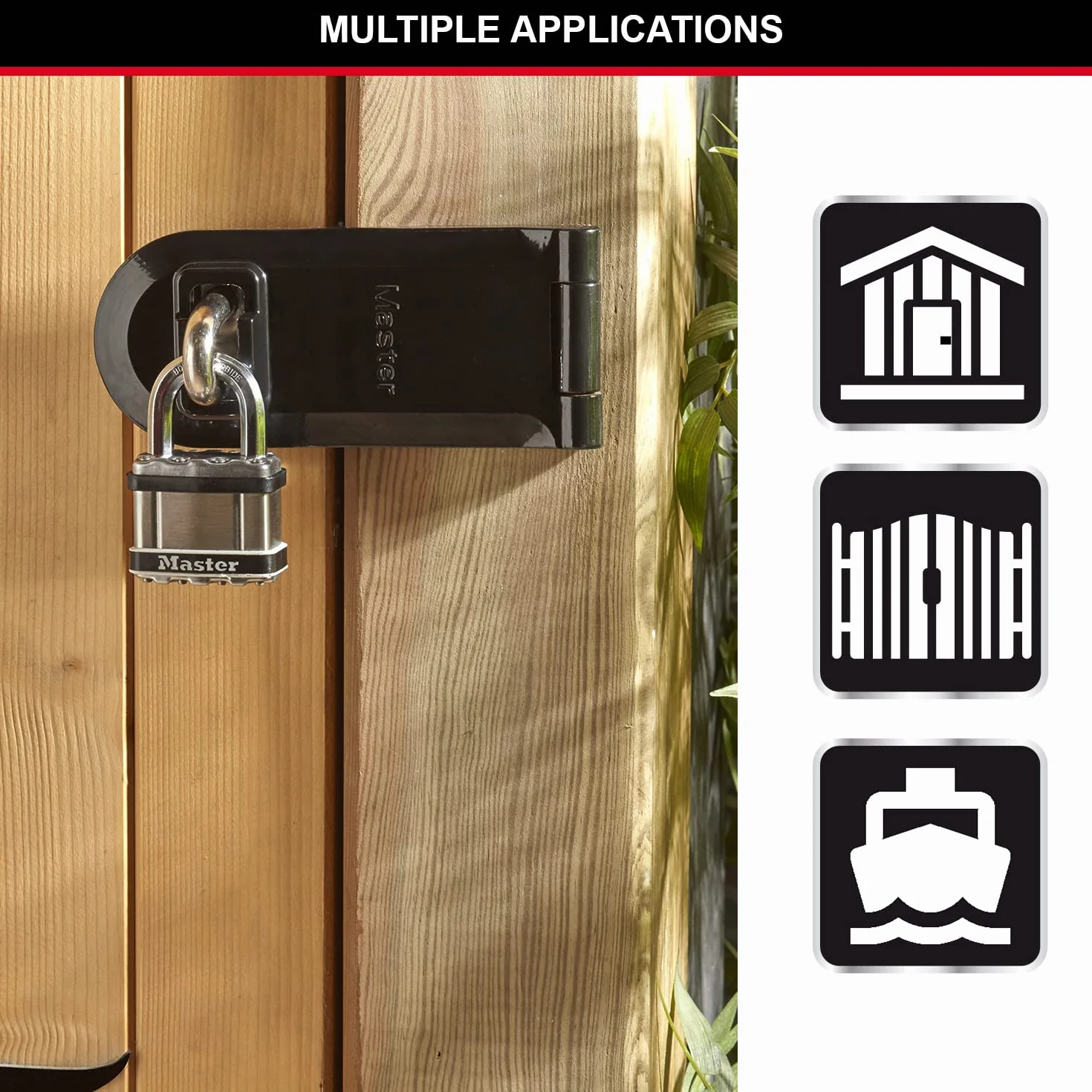 Master Lock Lucchetto ad Alta Sicurezza Ottimo per Portali, Garage
