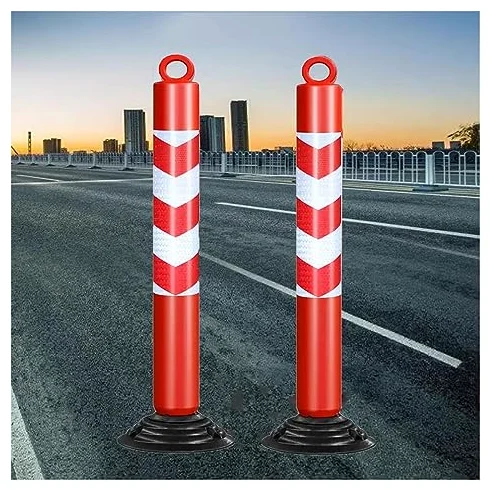 Generico Confezione da 2 dissuasori di Sicurezza Stradale, 80 cm (31,5 Pollici), Flessibili, in plastica Riflettente, Ideali per vialetti, parcheggi, Controllo della Folla e paletti stradali - Resist