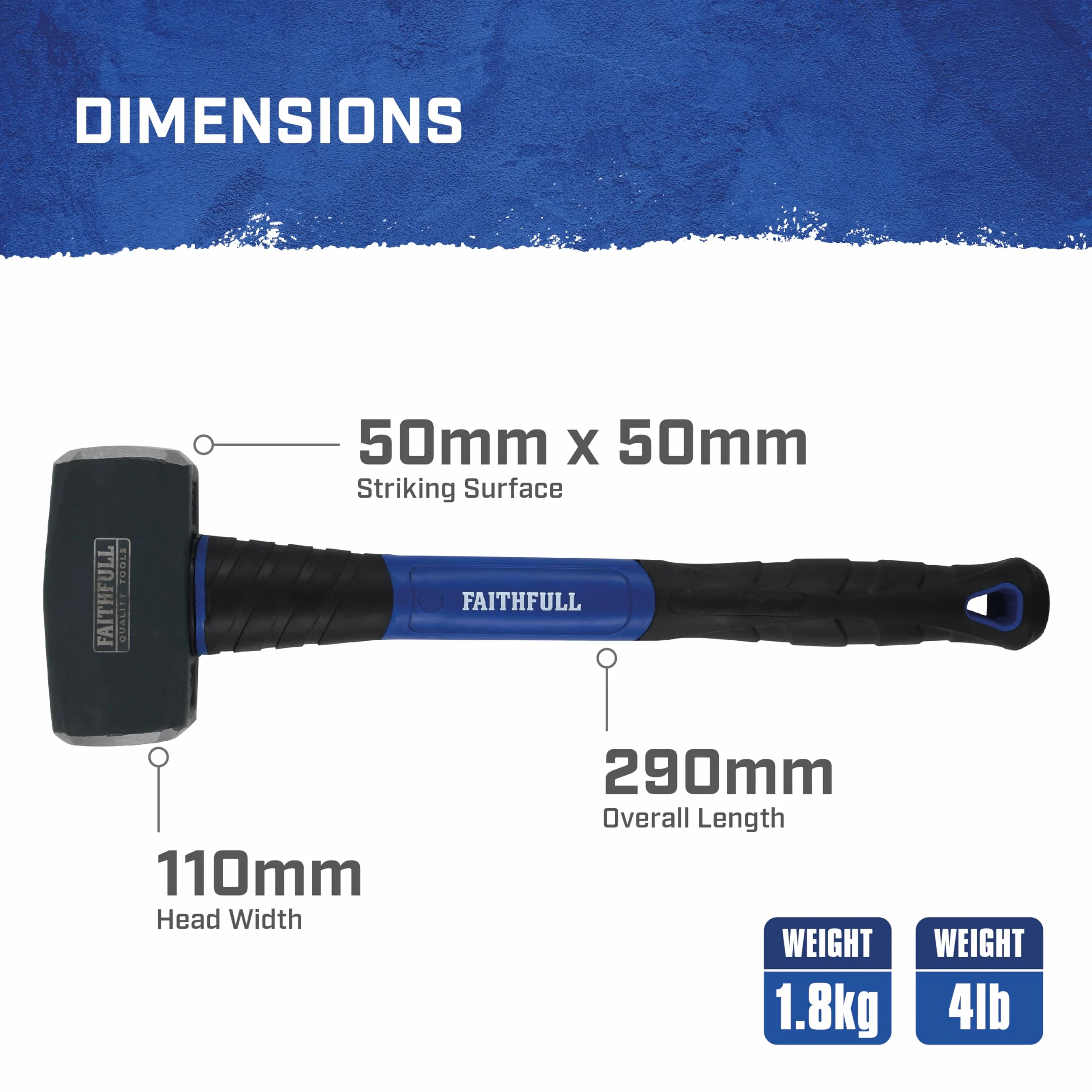 Faithfull FG4LH Martello 181 g fibra di vetro