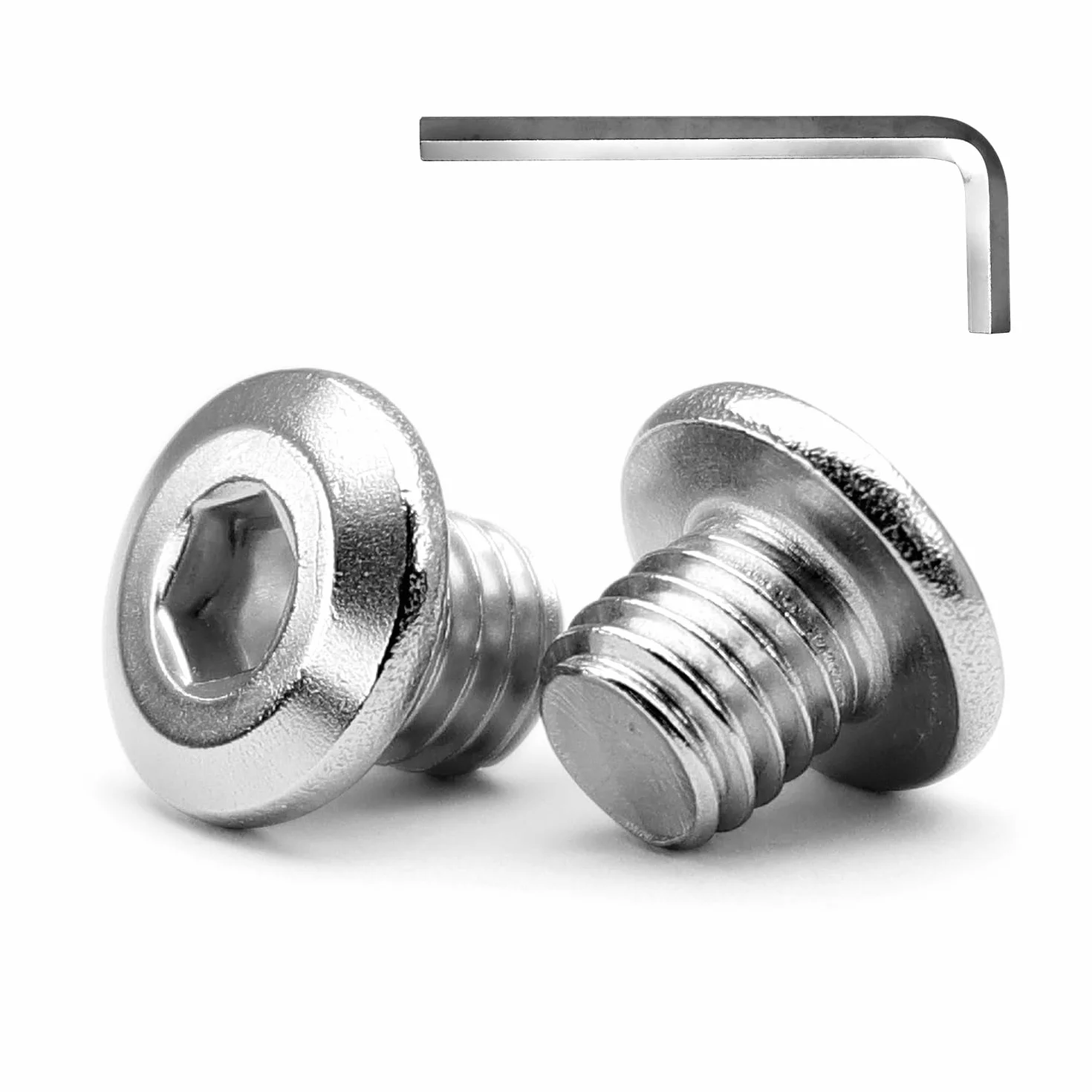 MINHER M4 x 8mm 10Pcs Viti Bulloni Testa Piatta Esagono Incassato Acciaio Inossidabile A2 V2A Filettatura Completa