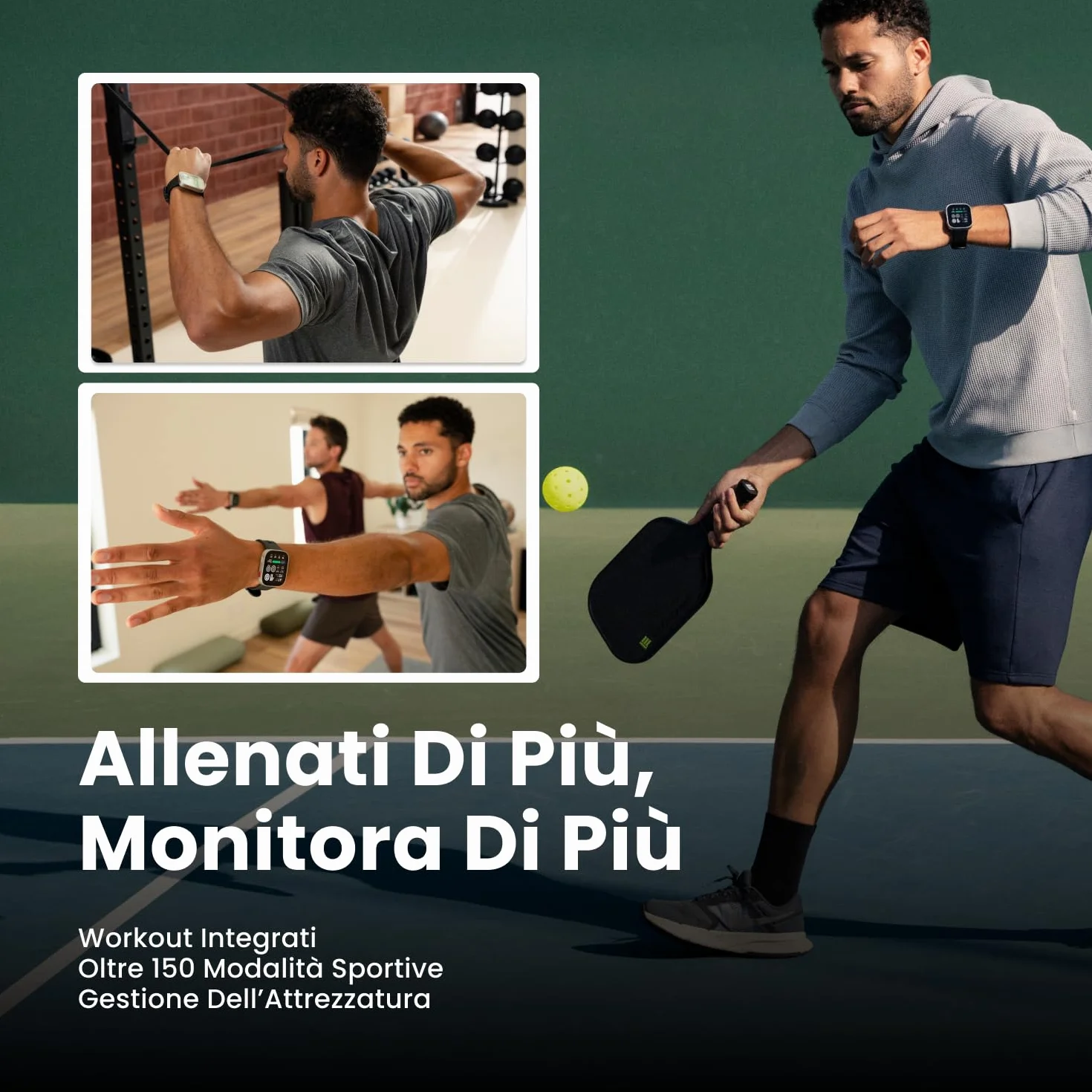 Amazfit Bip Max 50mm Smartwatch, Display AMOLED da 2.07", Autonomia fino a 20GG, GPS, 4GB, Mappe Offline, Fitness Tracker, Hybrid Training, 150+ Modalità Sportive, HYROX, 5 ATM per Android e iPhone