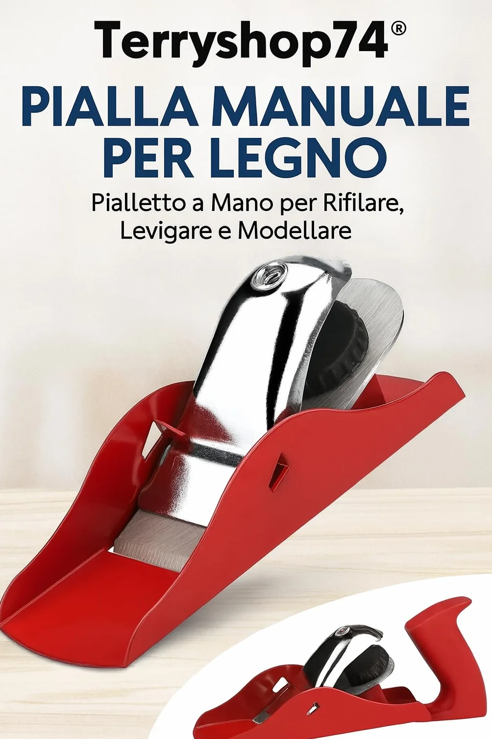 Pialla Manuale per Legno – Pialletto a Mano per Rifilare e Levigare