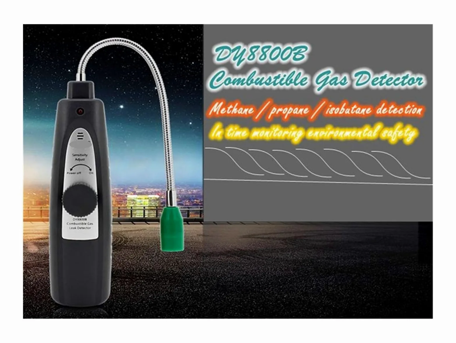 Rilevatore di gas, Prezzo del rilevatore portatile di perdite gas combustibili for metano, alcol, ammoniaca, vapore, nafta, analizzatore per lavoro, casa