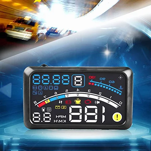 Display ad alta definizione per auto, 5,5 pollici Universale F4 MPH, allarme per eccesso di velocità, tachimetro Display per visore KMH, schermo di proiezione per parabrezza 12V