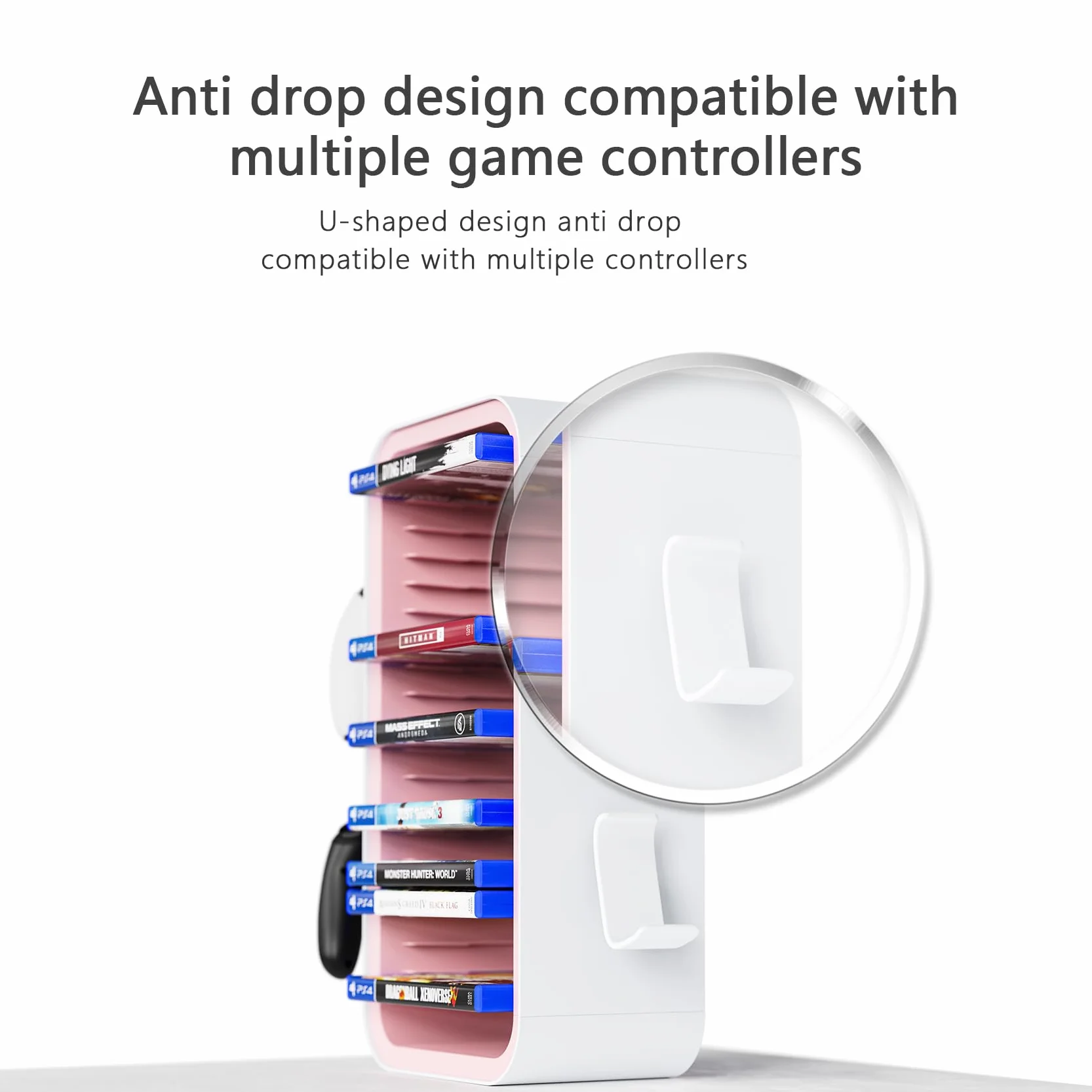 OYO-1 Torre di archiviazione per giochi PS5/Xbox Series S/X e Switch, organizer universale per dischi e controller, 18 pezzi