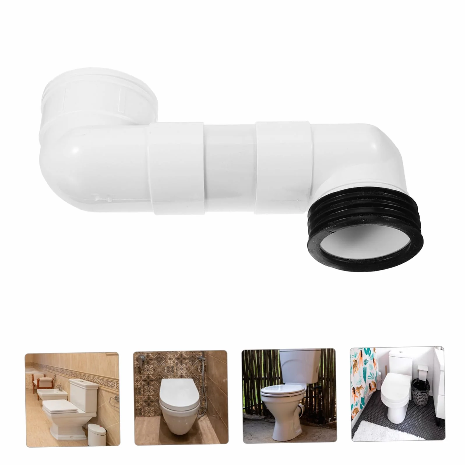 SHINEOFI Manicotto di Collegamento Wc in Pvc Resistente a Usura Spostamento Massimo 10cm