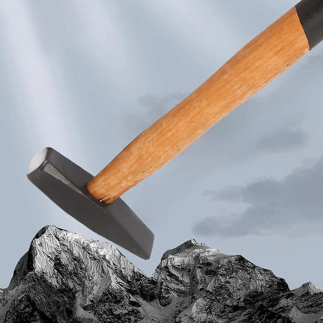 Martello da fabbro 200g legno testa piatta antirimbalzo professionale