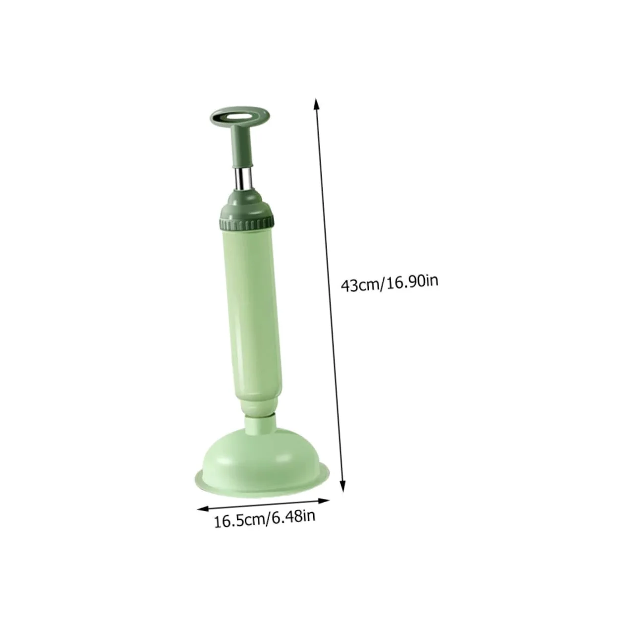 Cabilock Stura Water a Pressione per WC, 2 Pezzi, PVC e Acciaio Inossidabile, Pulizia WC e Rimozione Intasamenti in Bagno e Casa