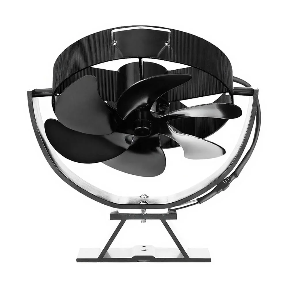 Ventilatore per stufa a legna, regolabile. Facile da usare, resistente e portatile. Adatto a stufe legna e caminetti, XZ1320 4-Foglie