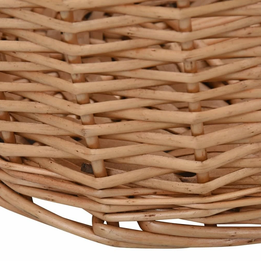 vidaXL Cesta per Legna con Maniglie 78x54x34cm Salice Naturale