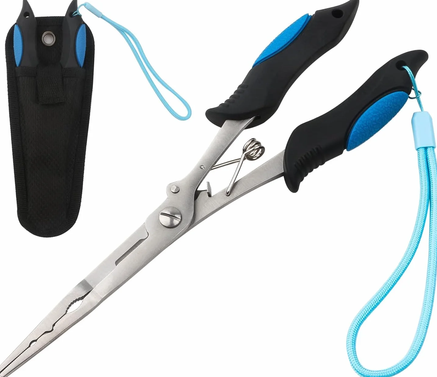 Pinze da pesca a becco lungo in acciaio inox per rimuovere ami