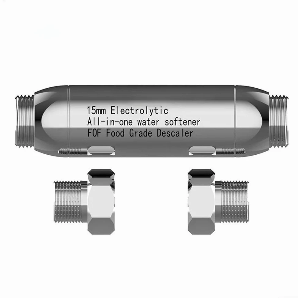 Inibitore magnetico per addolcitore d'acqua per la casa, prefiltro in rame con manico on/off, previene la ruggine per sistema di caldaia (32 PPR)