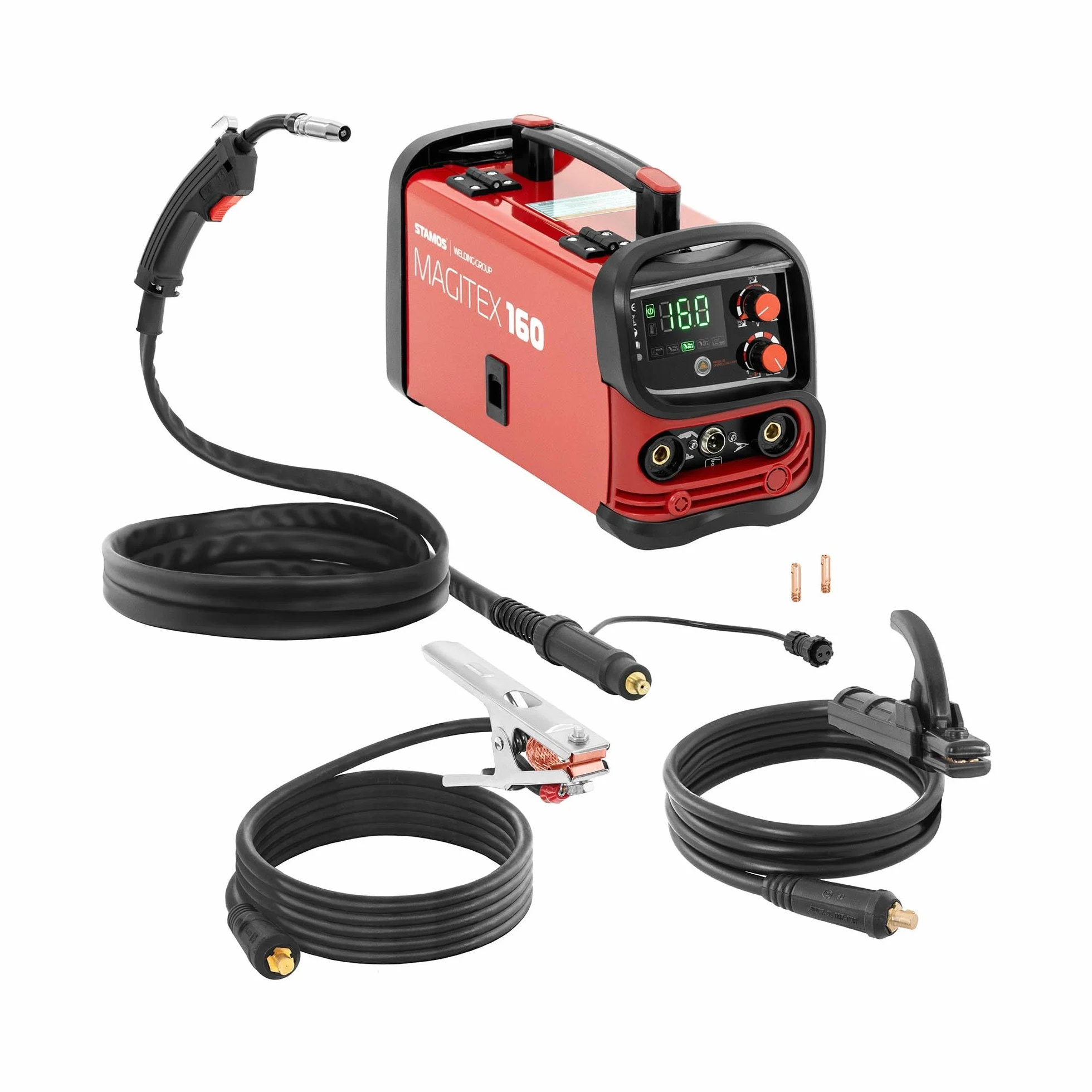 Stamos Germany MAGITEX 160 Saldatrice a filo animato 130 A TIG Lift arc MMA MIG senza gas