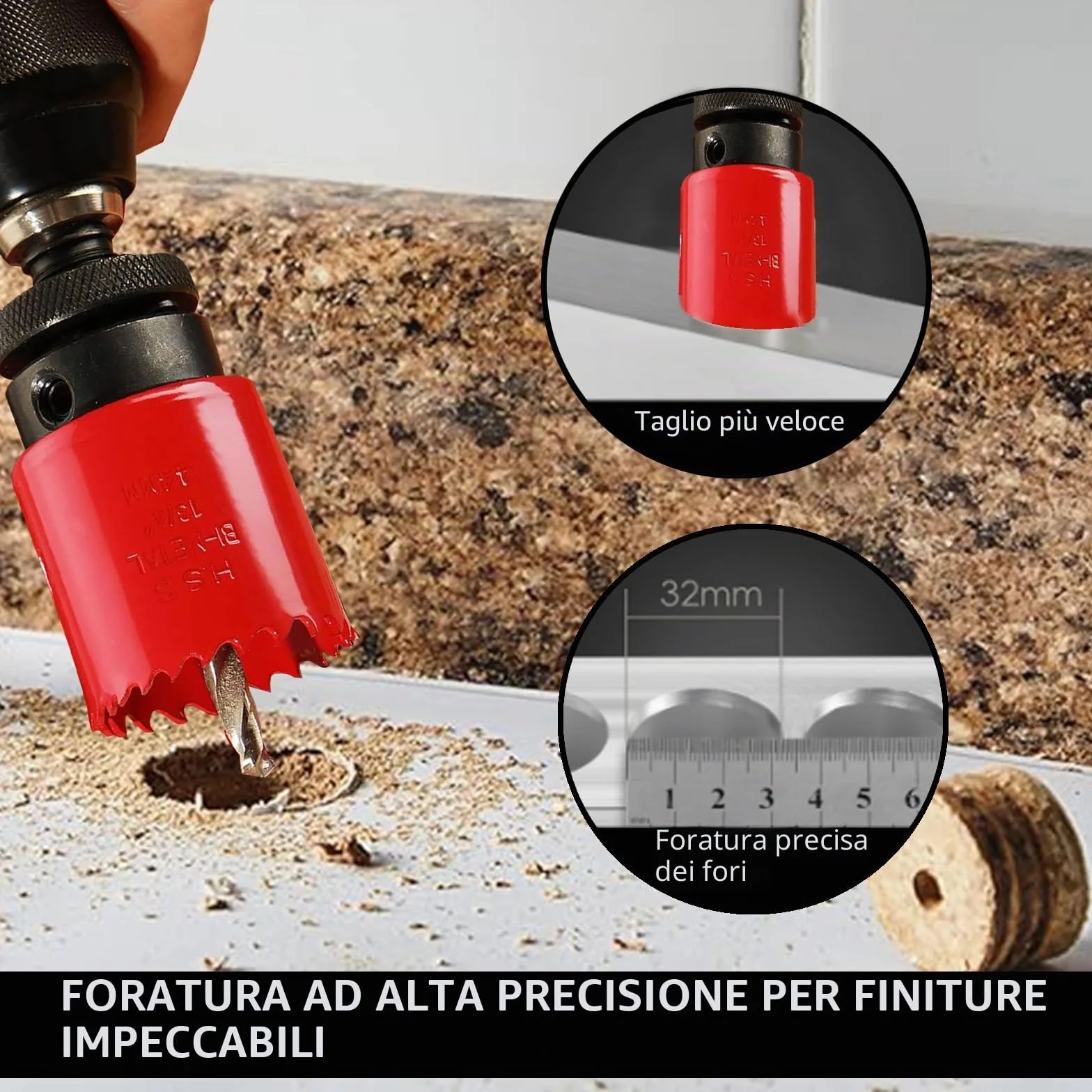 Greywolf Set 15 pezzi sega a tazza bimetallica M3 HSS 19-64 mm (3/4"-2-1/2")