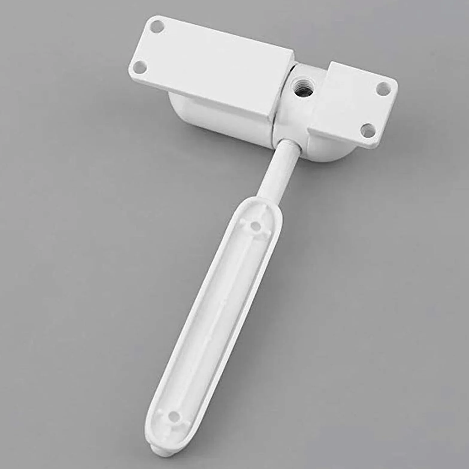 chiudiporta automatico. Sportello con chiusura automatica a molla regolabile da superficie Bianco(Bianco)