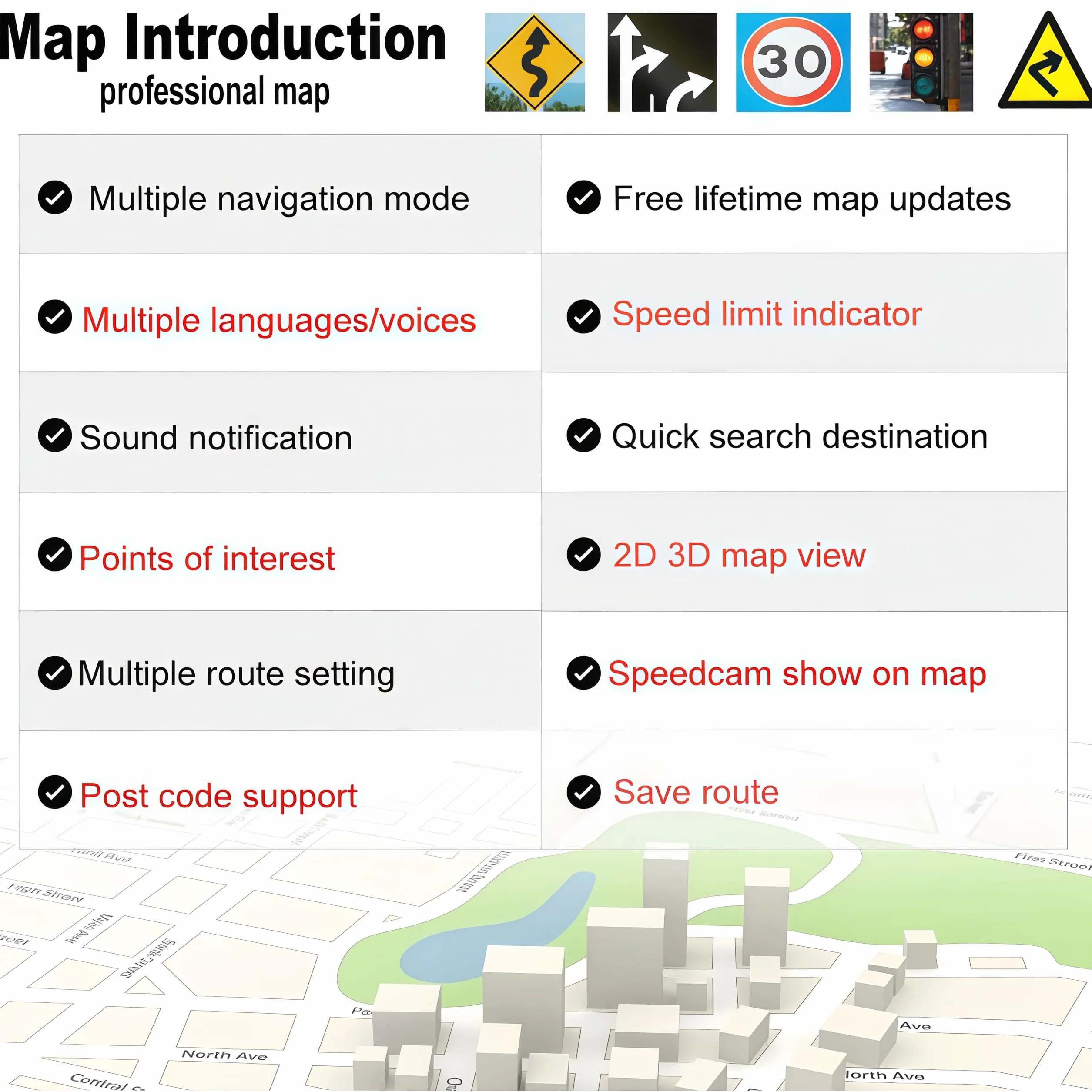 Navigatore GPS, navigazione GPS touchscreen da 7 pollici per auto, camion, camper, con informazioni sul traffico, mappa Europa 2025, aggiornamenti gratuiti a vita, guida vocale reale della direzione