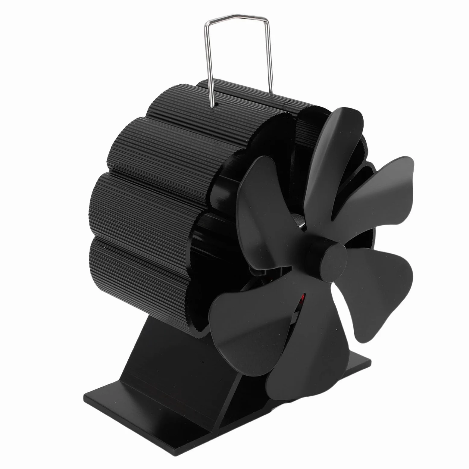 SIXRUN Ventilatore per Stufa a Legna Alimentato a Calore Lega di Alluminio Portatile con Protezione Dal Surriscaldamento per Stufe a Pellet e Gas